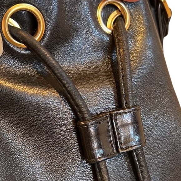 CHANEL Authentic Black Lambskin Leather CC 90s Mini Bucket Bag 24K Gold Hardware - Picture 11 of 14